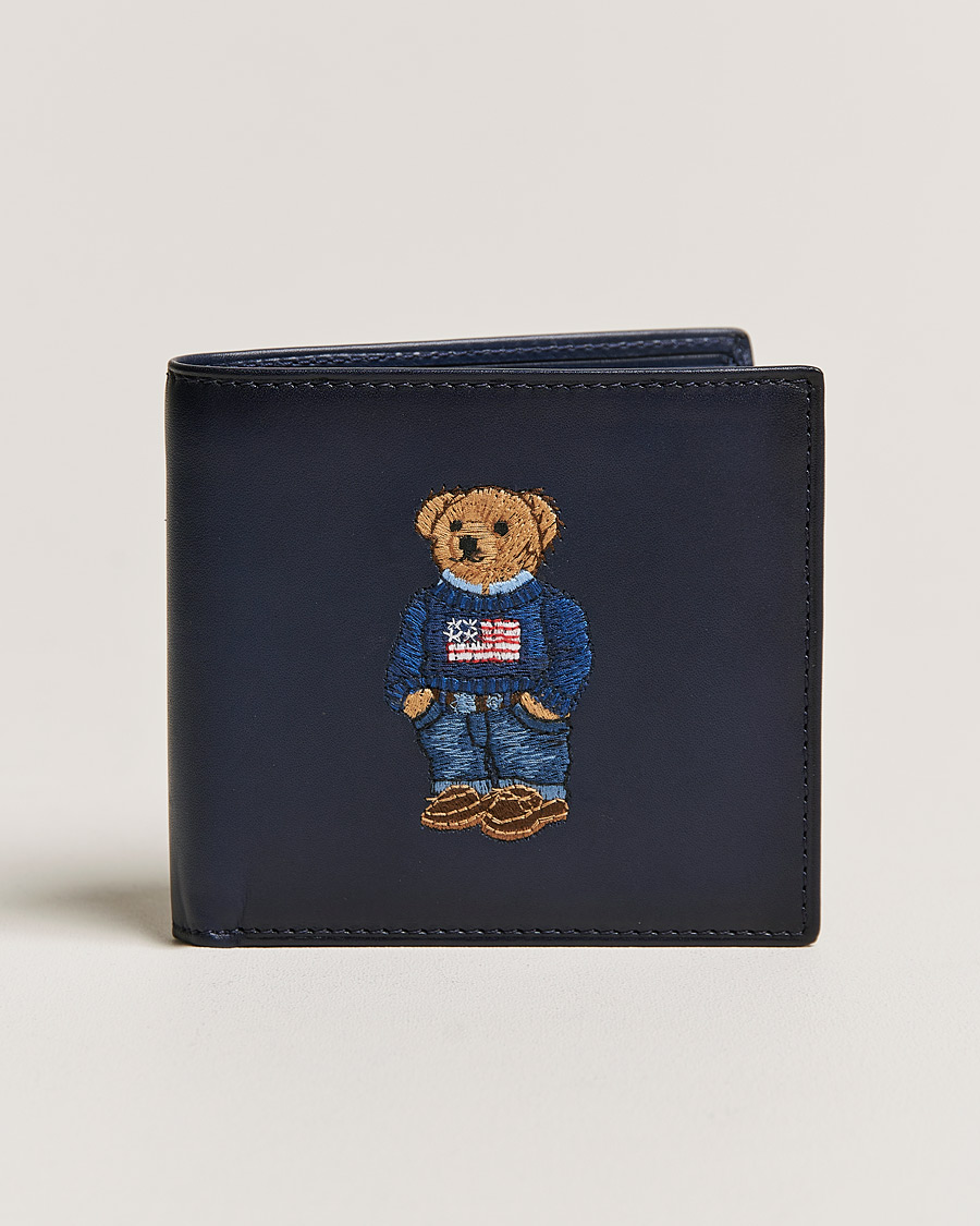 Herre | Polo Ralph Lauren Bear Leather Billfold Wallet Navy | Polo Ralph Lauren | Bear Leather Billfold Wallet Navy