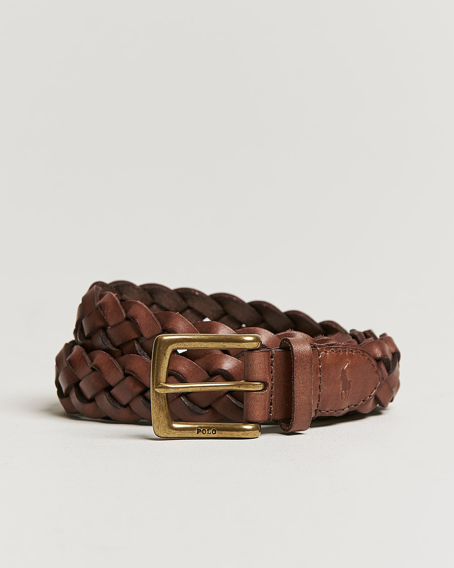 Herre | Polo Ralph Lauren Wide Braided Belt Polo Brown | Polo Ralph Lauren | Wide Braided Belt Polo Brown