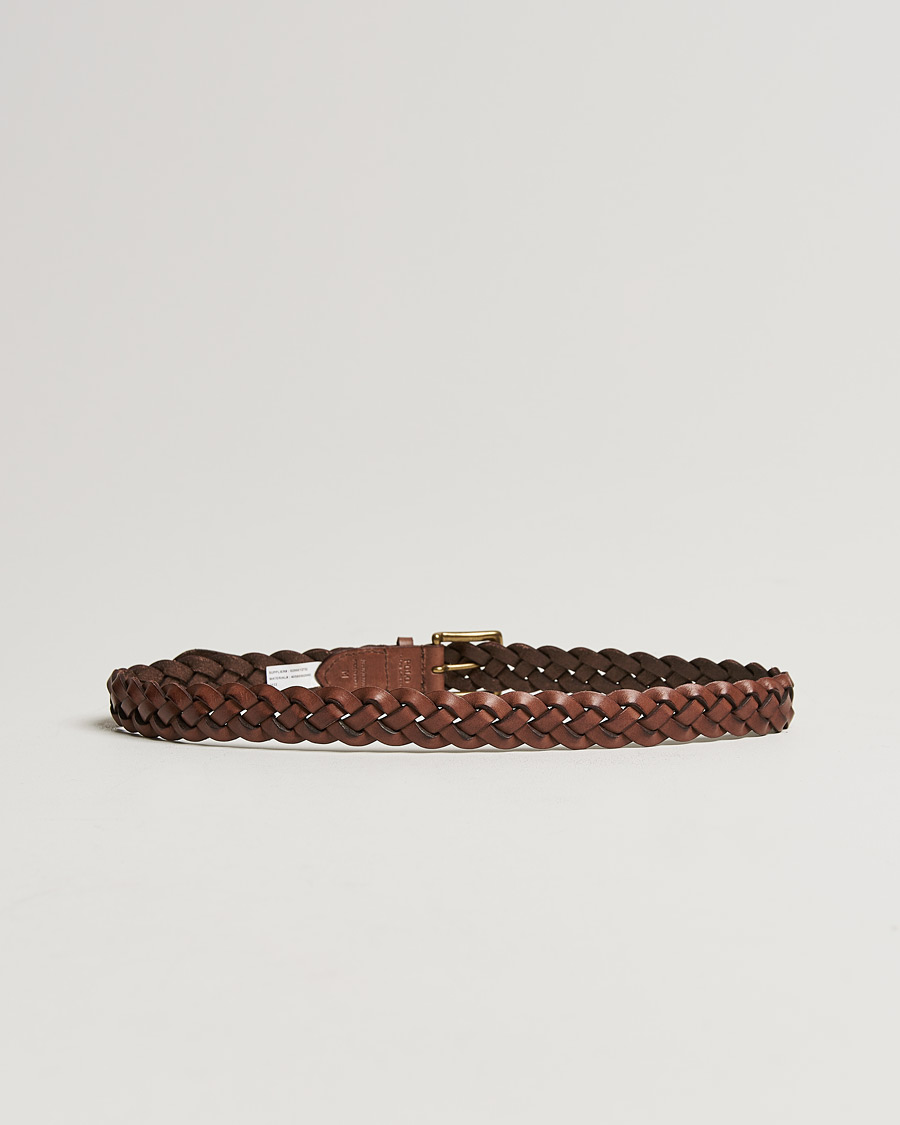 Herre | Polo Ralph Lauren Wide Braided Belt Polo Brown | Polo Ralph Lauren | Wide Braided Belt Polo Brown