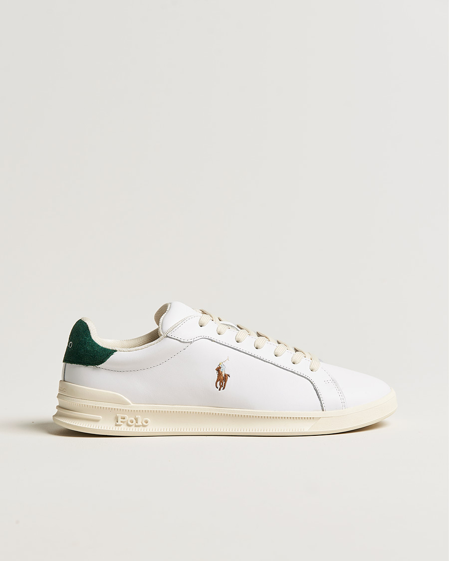 Herre | Polo Ralph Lauren Heritage Court II Leather Sneaker White/College Green | Polo Ralph Lauren | Heritage Court II Leather Sneaker White/College Green