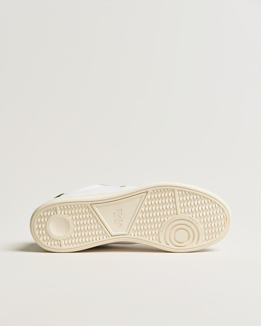 Herre | Polo Ralph Lauren Heritage Court II Leather Sneaker White/College Green | Polo Ralph Lauren | Heritage Court II Leather Sneaker White/College Green