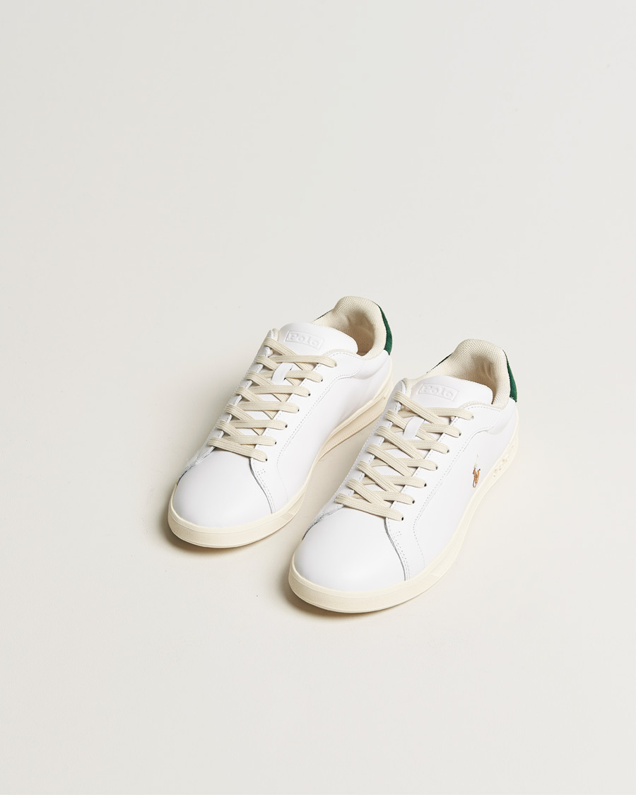 Herre | Polo Ralph Lauren Heritage Court II Leather Sneaker White/College Green | Polo Ralph Lauren | Heritage Court II Leather Sneaker White/College Green