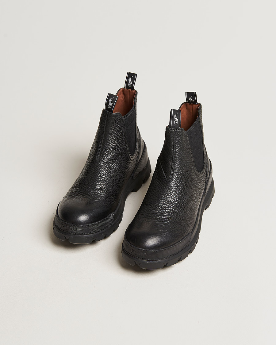Herre |  | Polo Ralph Lauren | Oslo Oiled Leather Chelsea Boot Black