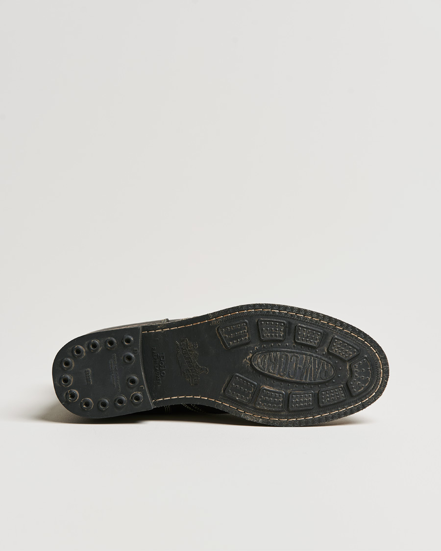 Herre | Polo Ralph Lauren RL Oiled Leather Boot Black | Polo Ralph Lauren | RL Oiled Leather Boot Black
