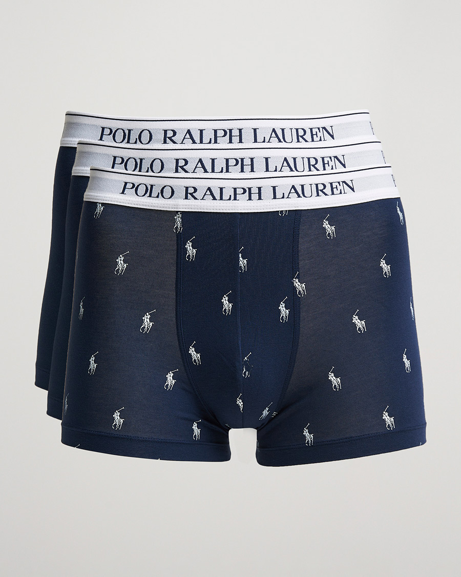 Herre | Undertøj | Polo Ralph Lauren | 3-Pack Trunk Navy/Navy Pony/Navy