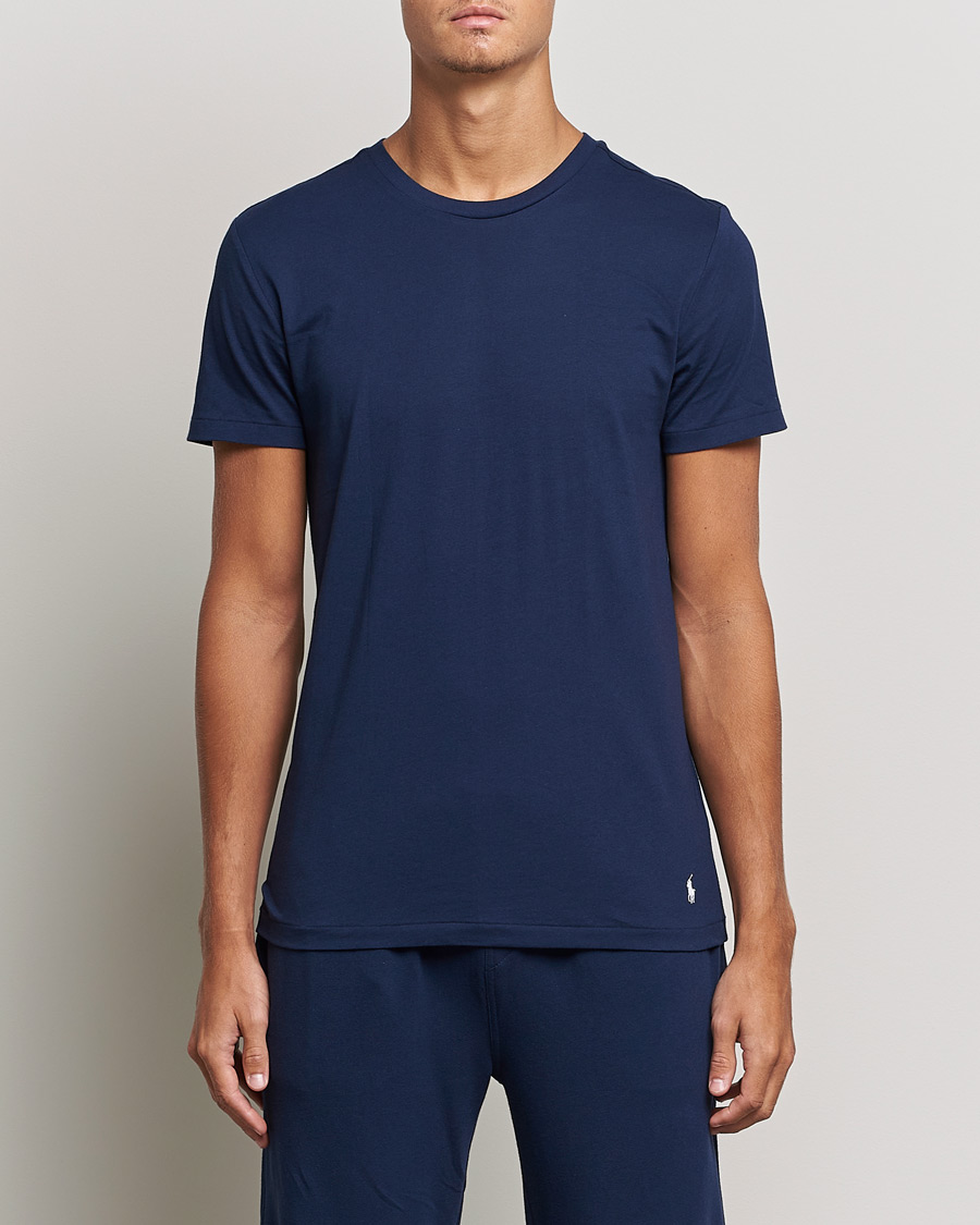 Herre | Flerpak | Polo Ralph Lauren | 3-Pack Crew Neck T-Shirt Navy