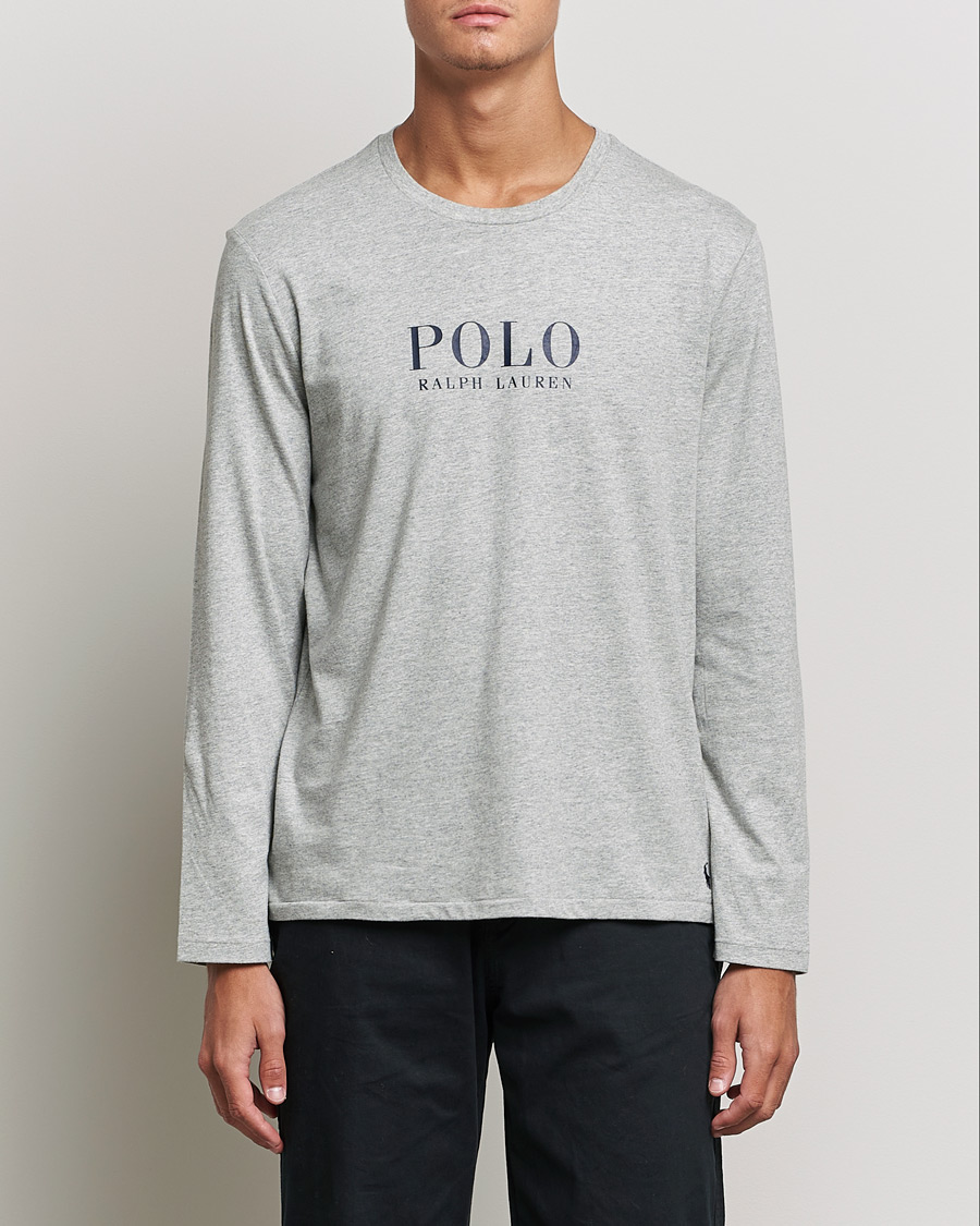 Herre | Langærmede t-shirts | Polo Ralph Lauren | Liquid Cotton Logo Long Sleeve Tee Andover Heather