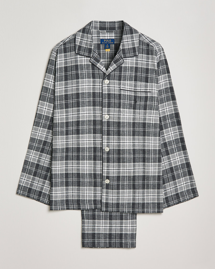 Herre | Pyjamas & Morgenkåber | Polo Ralph Lauren | Checked Flannel Pyjama Set Grey Heather