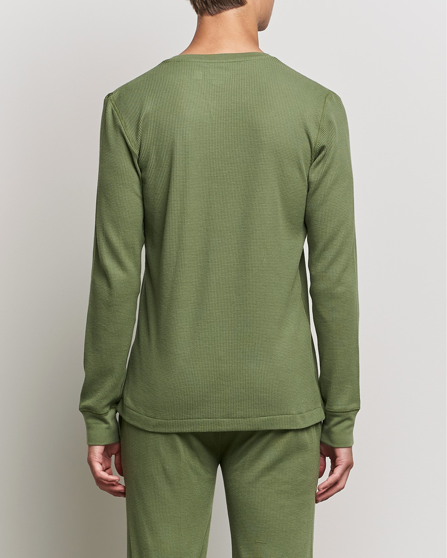 Herre | T-Shirts | Polo Ralph Lauren | Waffle Long Sleeve Crew Neck Army Olive