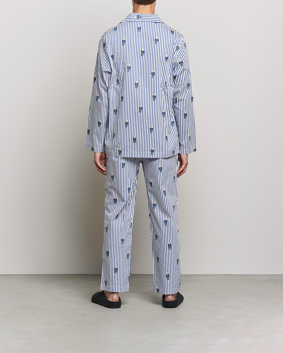 Herre | Pyjamas & Morgenkåber | Polo Ralph Lauren | Bear Striped Pyjama Set Blue/White