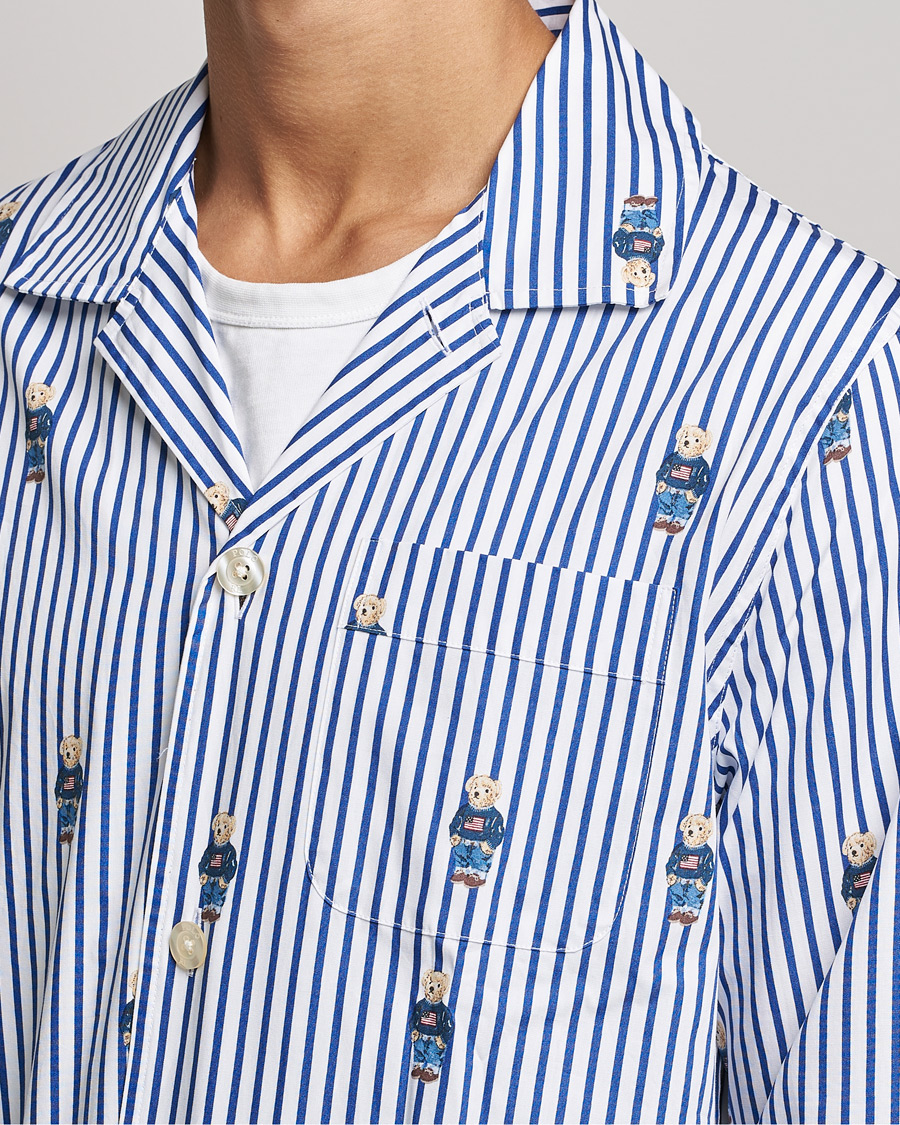 Herre | Pyjamas & Morgenkåber | Polo Ralph Lauren | Bear Striped Pyjama Set Blue/White