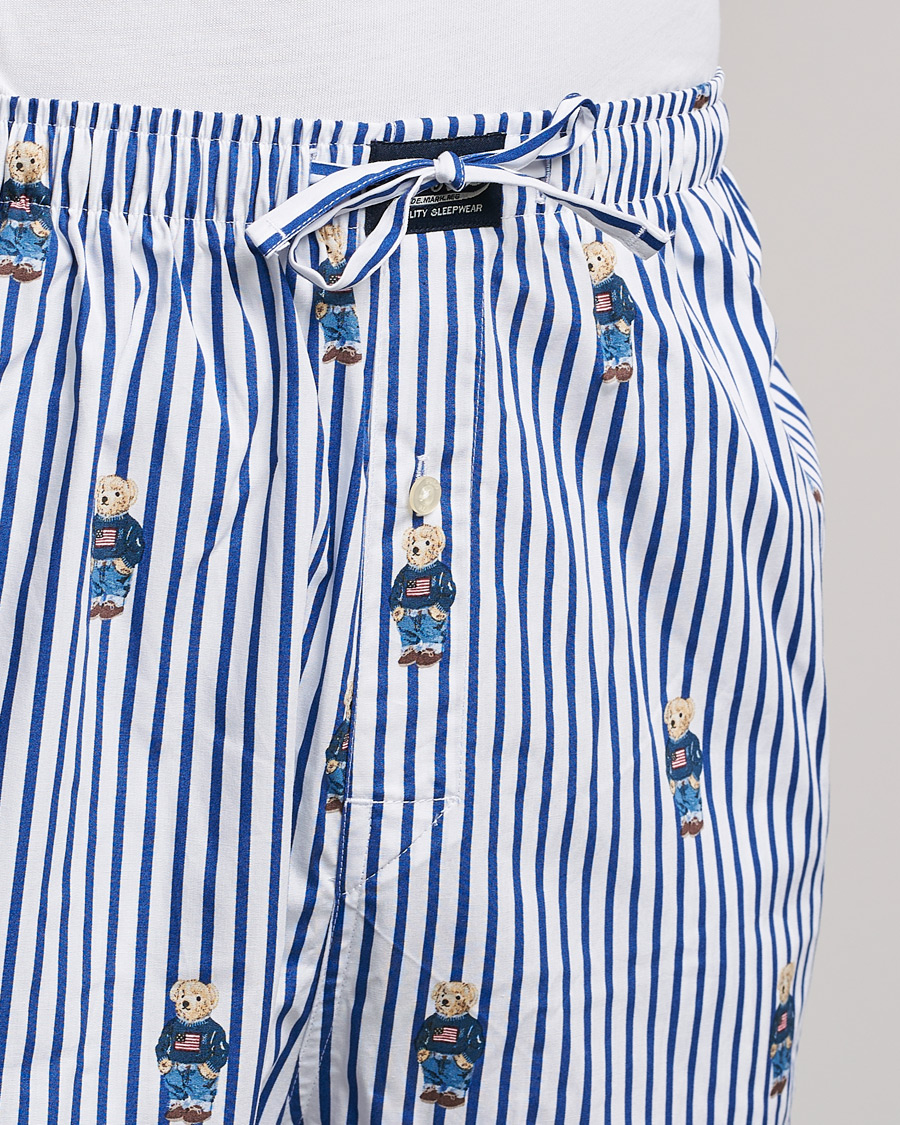 Herre | Pyjamas & Morgenkåber | Polo Ralph Lauren | Bear Striped Pyjama Set Blue/White