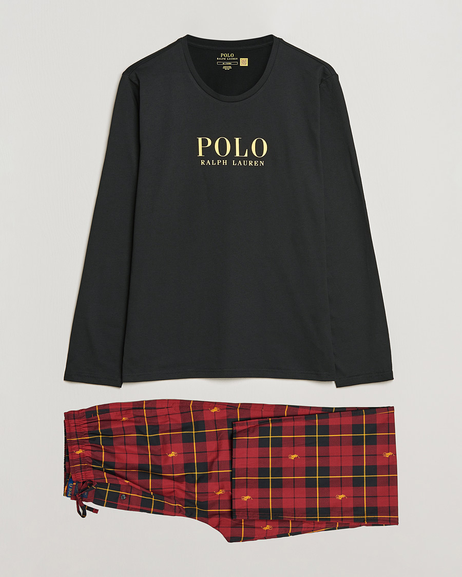 Herre | Pyjamas & Morgenkåber | Polo Ralph Lauren | Cotton Checked Pyjama Set Black/Red