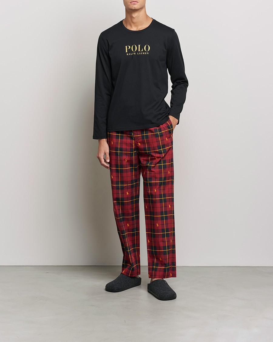 Herre | Preppy AuthenticGAMMAL | Polo Ralph Lauren | Cotton Checked Pyjama Set Black/Red