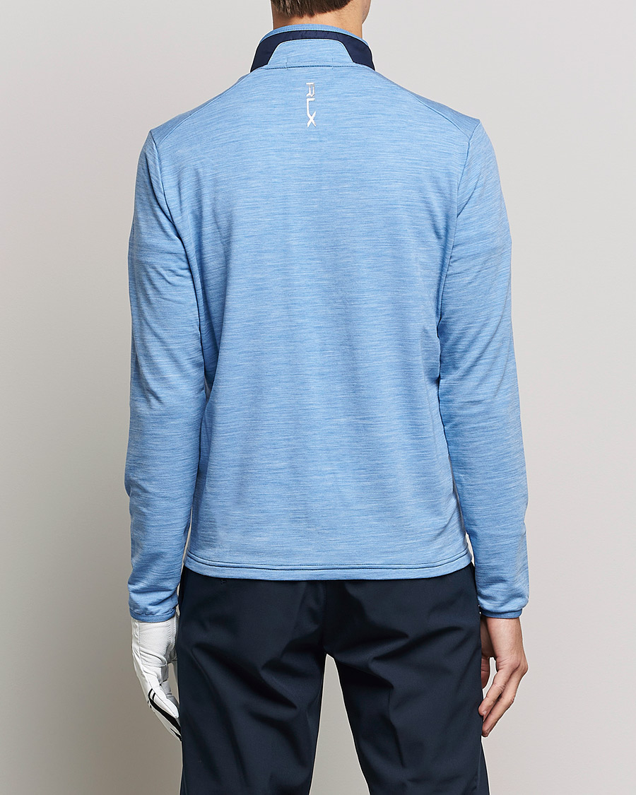 Herre | Trøjer | RLX Ralph Lauren | Performance Wool Full Zip Hybrid Sweater Navy/Blue