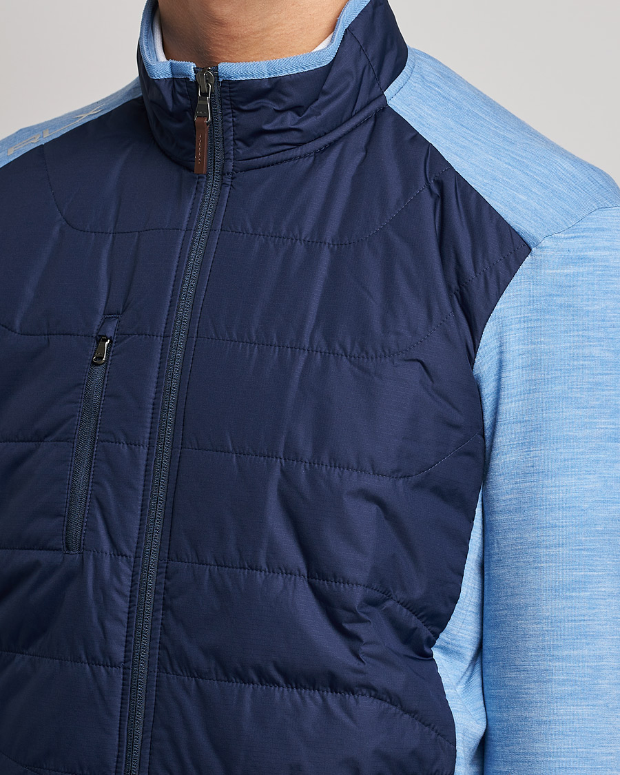 Herre | Trøjer | RLX Ralph Lauren | Performance Wool Full Zip Hybrid Sweater Navy/Blue