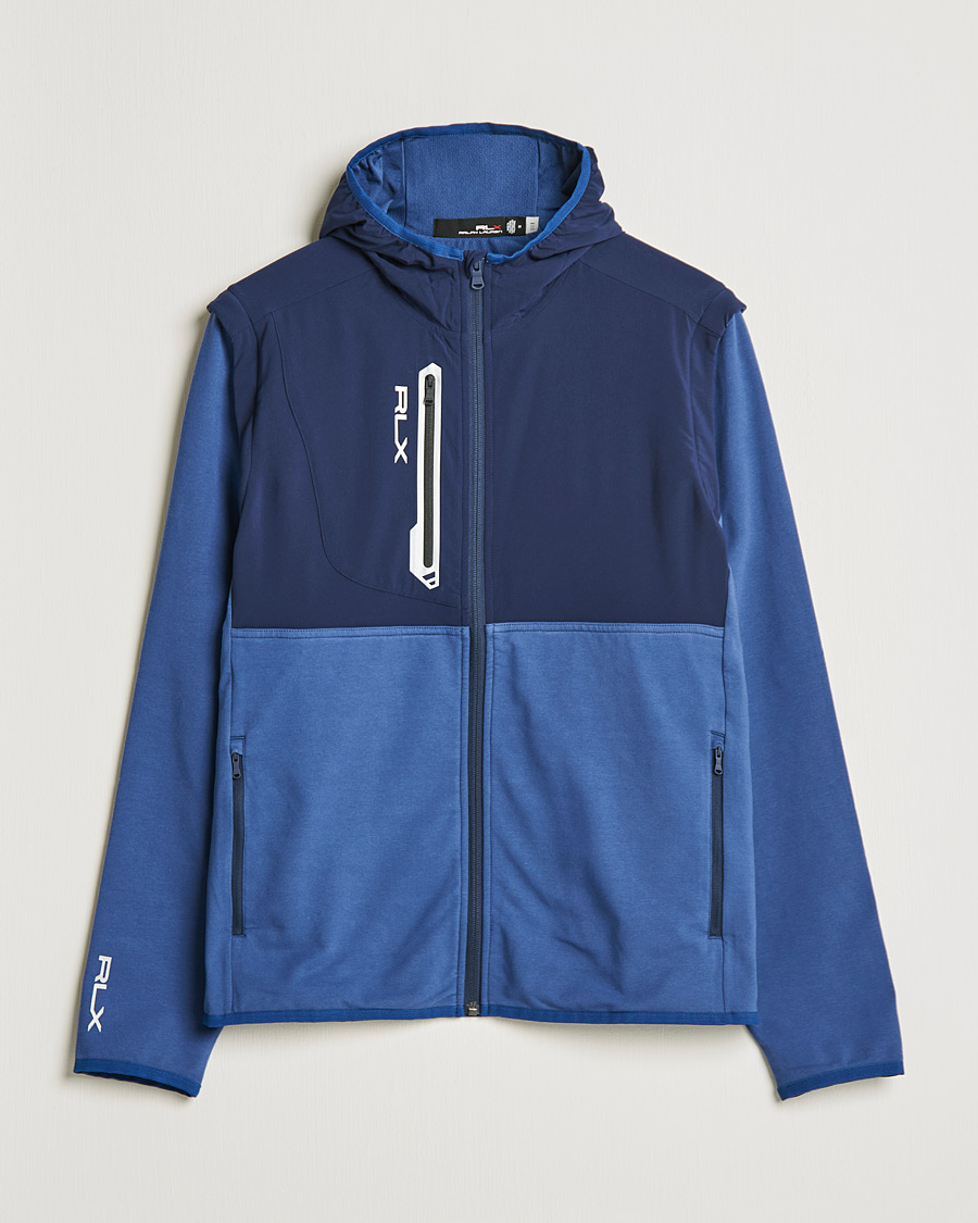 Herre | Trøjer | RLX Ralph Lauren | Techy Terry Full-Zip Hoodie Light Navy/French Navy