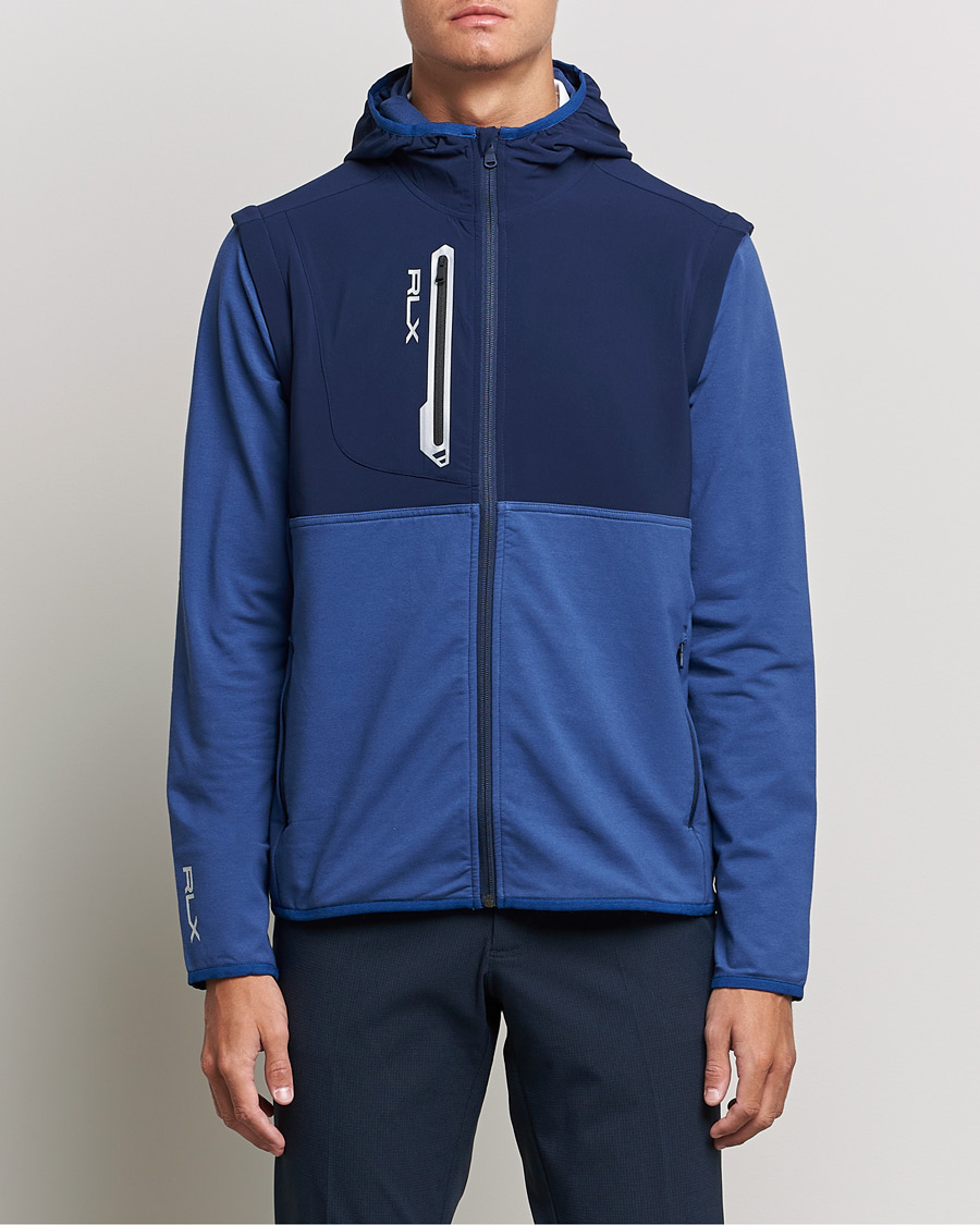 Herre | Trøjer | RLX Ralph Lauren | Techy Terry Full-Zip Hoodie Light Navy/French Navy
