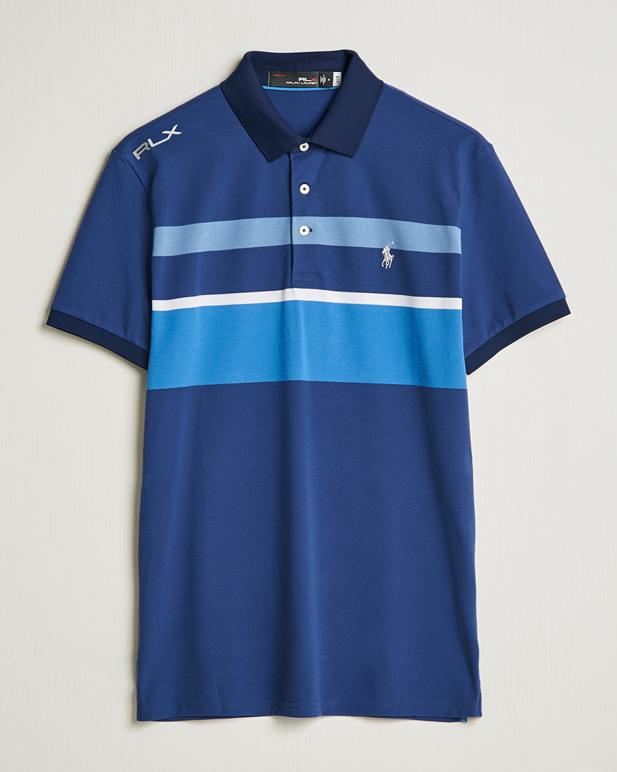 Herre | Polotrøjer | RLX Ralph Lauren | Performance Striped Polo Navy Multi