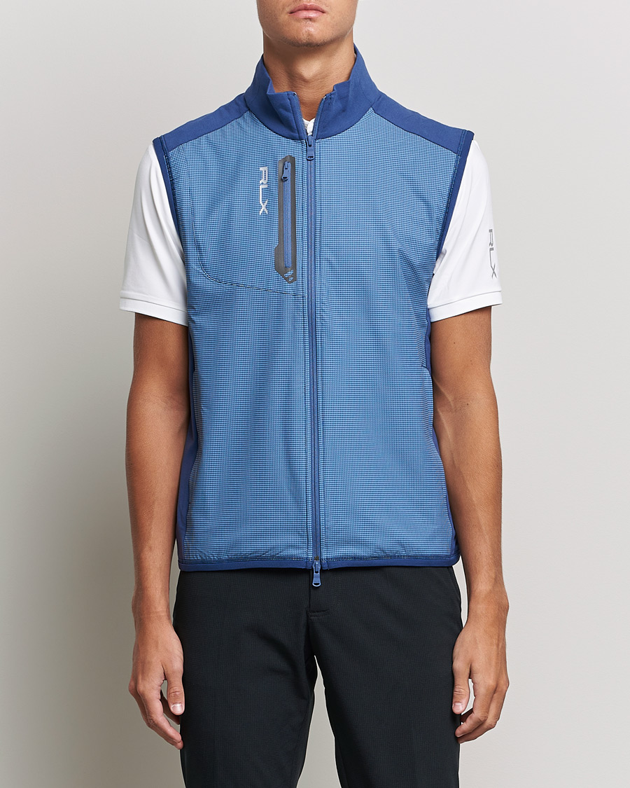 Herre | Jakker | RLX Ralph Lauren | Techy Terry Vest Light Navy Houndstooth