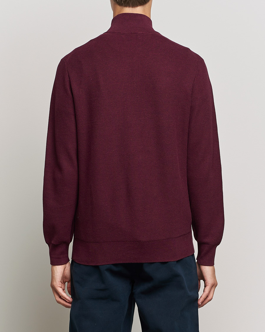 Herre | Trøjer | Polo Ralph Lauren | Textured Half-Zip Aged Wine Heather