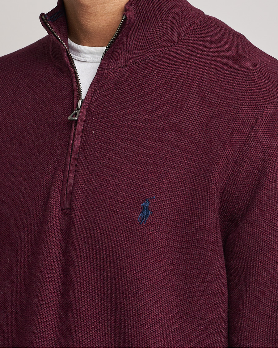 Herre | Trøjer | Polo Ralph Lauren | Textured Half-Zip Aged Wine Heather