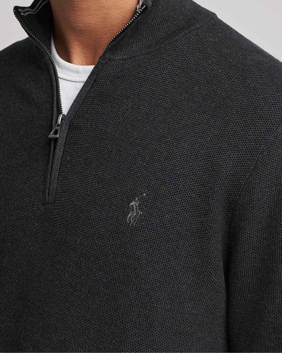 Herre | Trøjer | Polo Ralph Lauren | Textured Half-Zip Dark Granite Heather