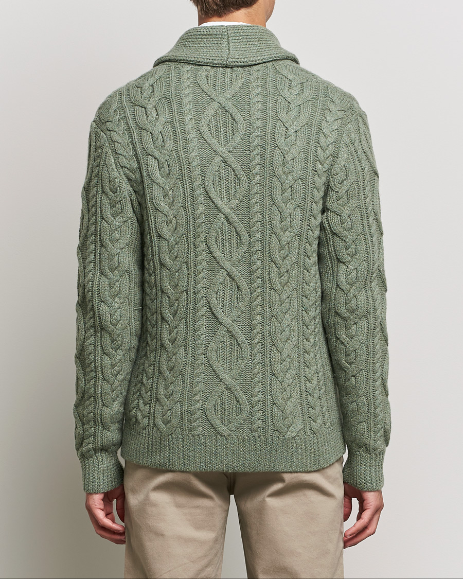 Herre | Trøjer | Polo Ralph Lauren | Wool/Cashmere Structured Cardigan Sage Blue Heather
