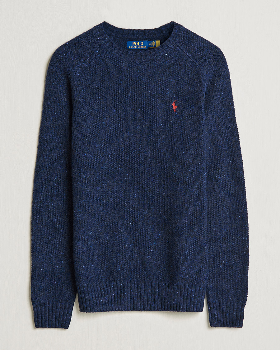 Herre | Trøjer | Polo Ralph Lauren | Wool Donegal Knitted Sweater Navy