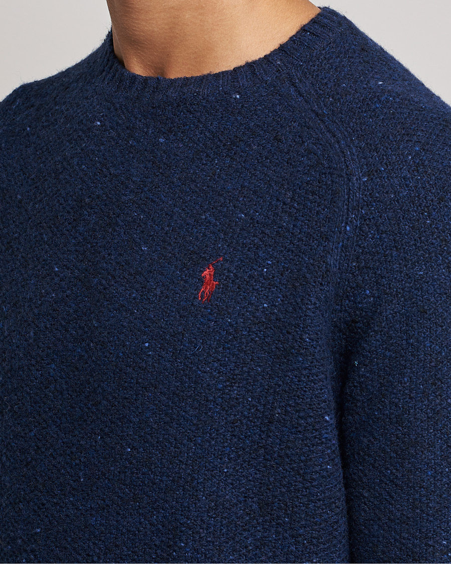 Herre | Trøjer | Polo Ralph Lauren | Wool Donegal Knitted Sweater Navy