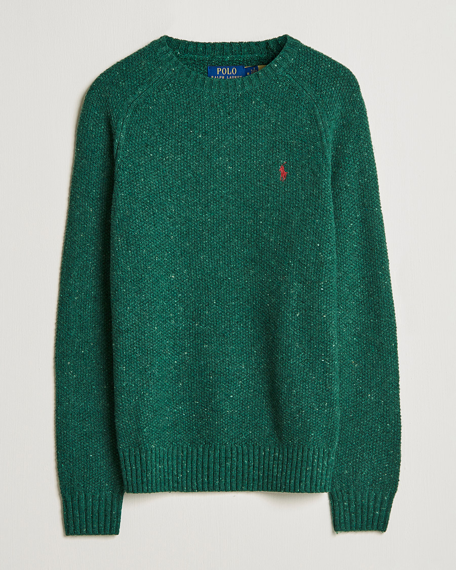 Herre | Trøjer | Polo Ralph Lauren | Wool Donegal Knitted Sweater Forest Green