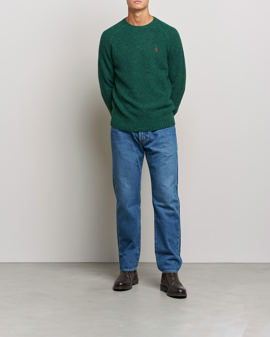 Herre | Trøjer | Polo Ralph Lauren | Wool Donegal Knitted Sweater Forest Green