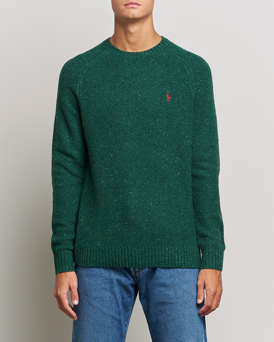 Herre | Trøjer | Polo Ralph Lauren | Wool Donegal Knitted Sweater Forest Green