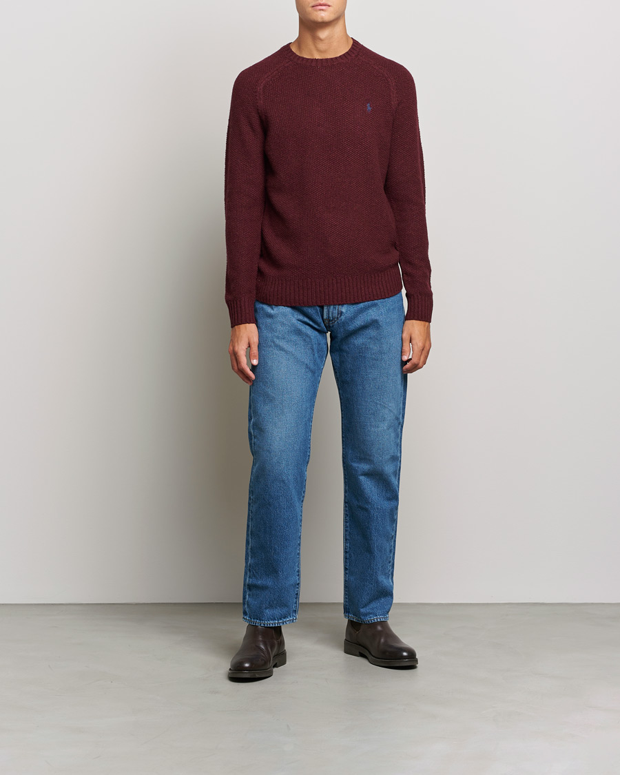 Herre | Trøjer | Polo Ralph Lauren | Wool Donegal Knitted Sweater Burgundy