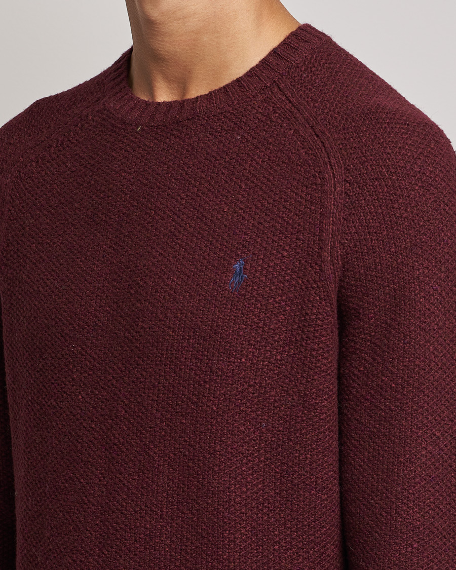 Herre | Trøjer | Polo Ralph Lauren | Wool Donegal Knitted Sweater Burgundy