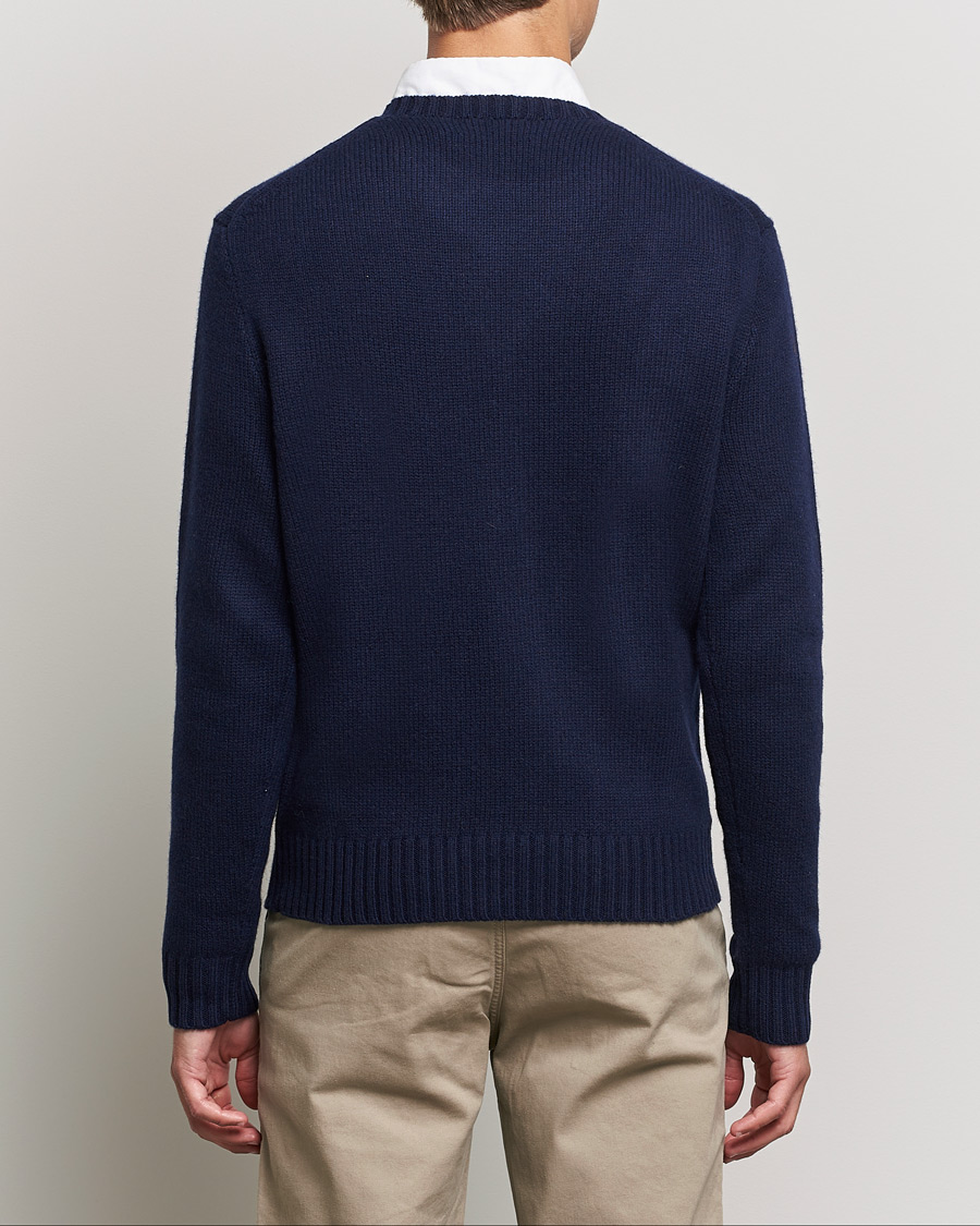 Herre | Trøjer | Polo Ralph Lauren | Wool Heritage Bear Knitted Sweater Navy