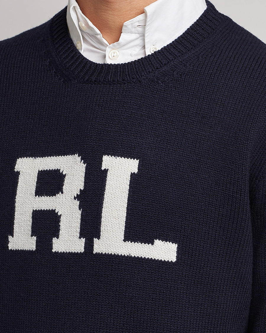 Herre | Trøjer | Polo Ralph Lauren | Wool Logo Knitted Sweater Hunter Navy