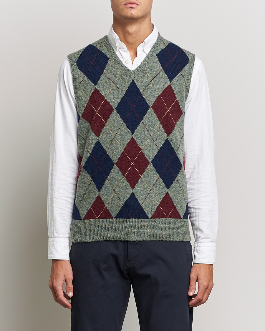 Herre | Slipovers | Polo Ralph Lauren | Wool Argyle Vest Green Multi