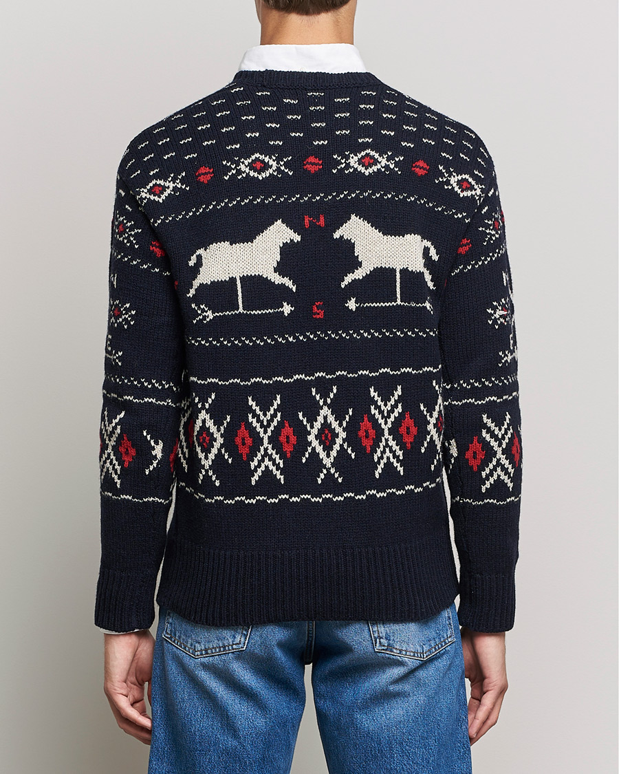 Herre | Trøjer | Polo Ralph Lauren | Wool Winter Knitted Sweater Navy Multi