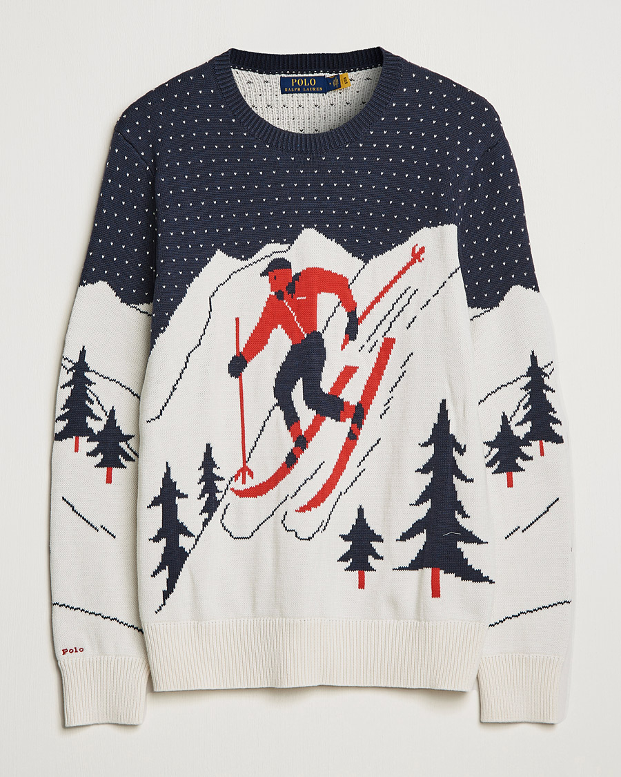 Herre | Trøjer | Polo Ralph Lauren | Cotton Ski Knitted Sweater Navy Multi