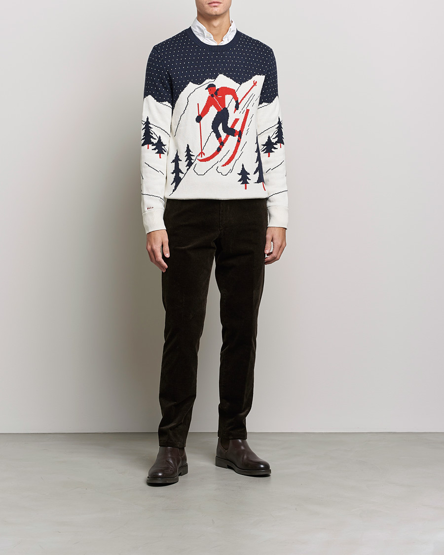 Herre | Trøjer | Polo Ralph Lauren | Cotton Ski Knitted Sweater Navy Multi