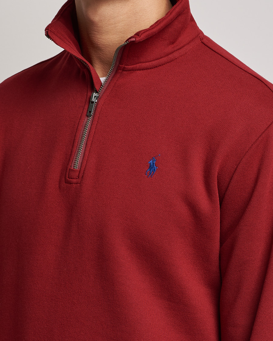 Herre | Trøjer | Polo Ralph Lauren | Fleece Jersey Half Zip Holiday Red