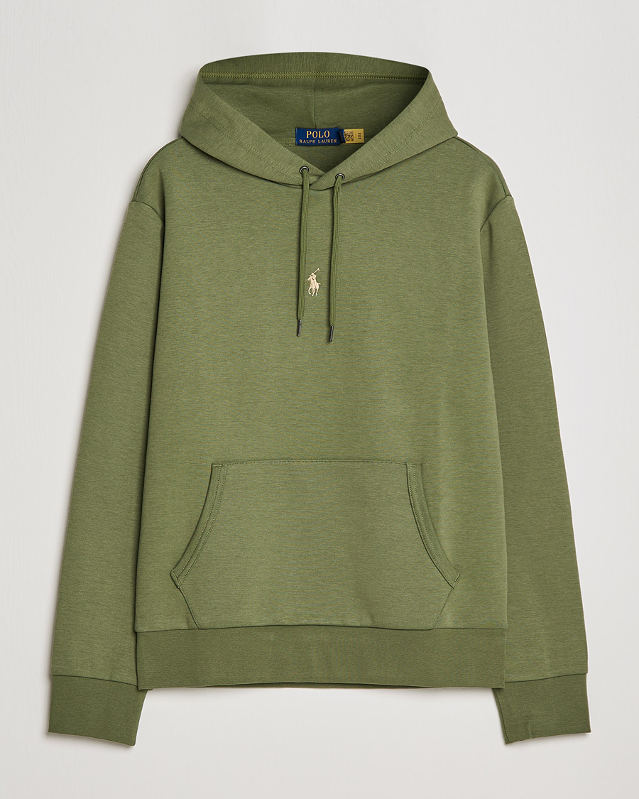Herre | Trøjer | Polo Ralph Lauren | Double Knit Logo Hoodie Army Olive