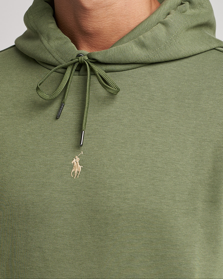 Herre | Trøjer | Polo Ralph Lauren | Double Knit Logo Hoodie Army Olive