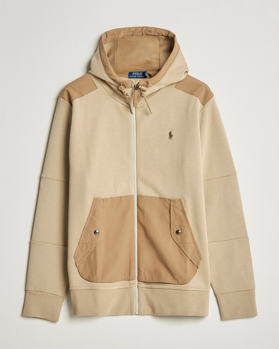Herre | Trøjer | Polo Ralph Lauren | Double Knit Full Zip Hoodie Classic Khaki