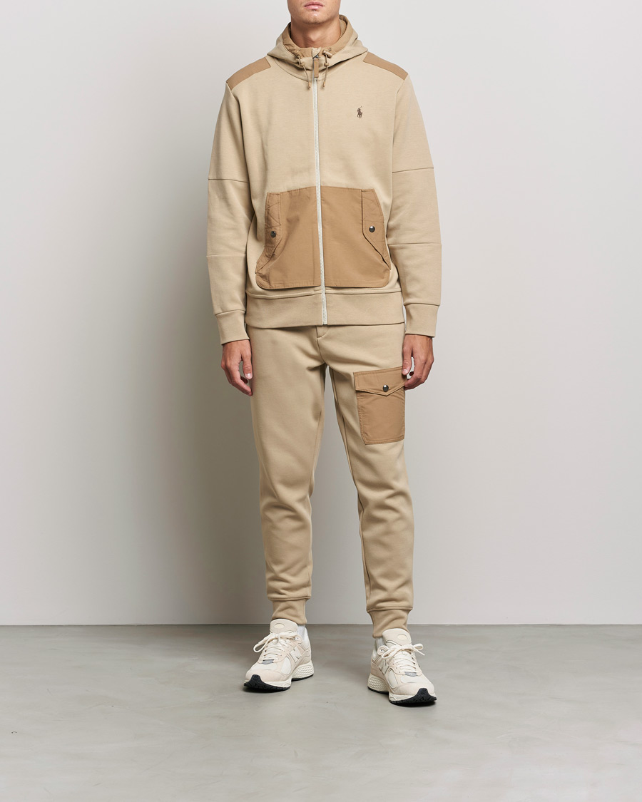 Herre | Trøjer | Polo Ralph Lauren | Double Knit Full Zip Hoodie Classic Khaki