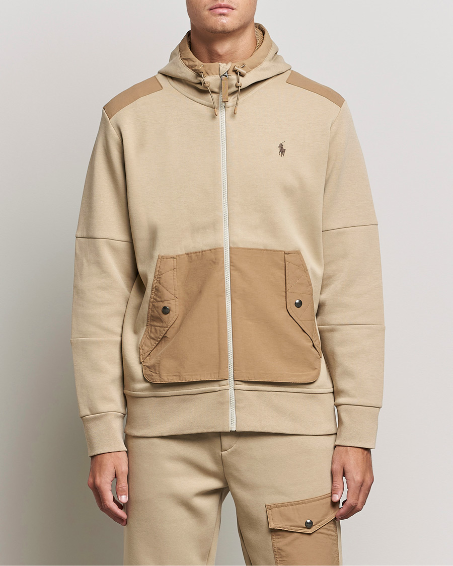 Herre | Trøjer | Polo Ralph Lauren | Double Knit Full Zip Hoodie Classic Khaki