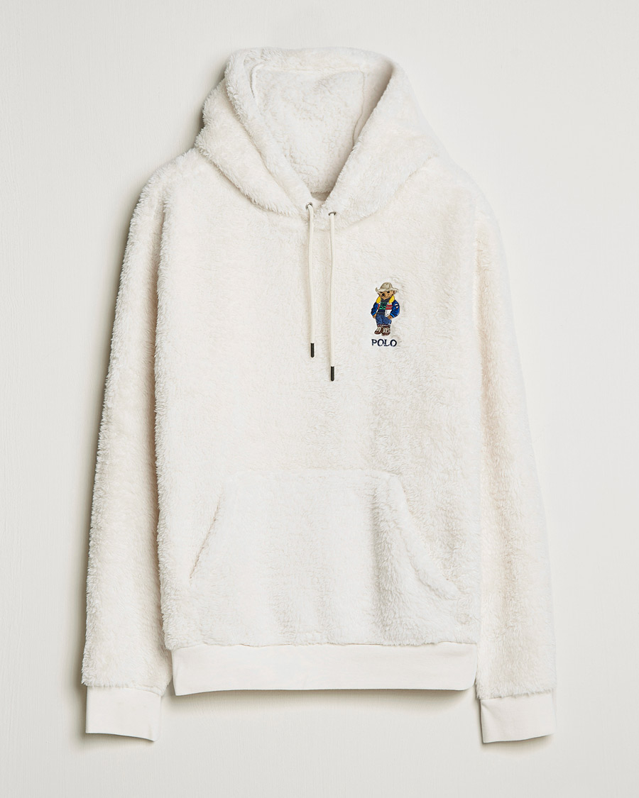 Herre | Trøjer | Polo Ralph Lauren | Curly Sherpa Bear Hoodie Antique Cream