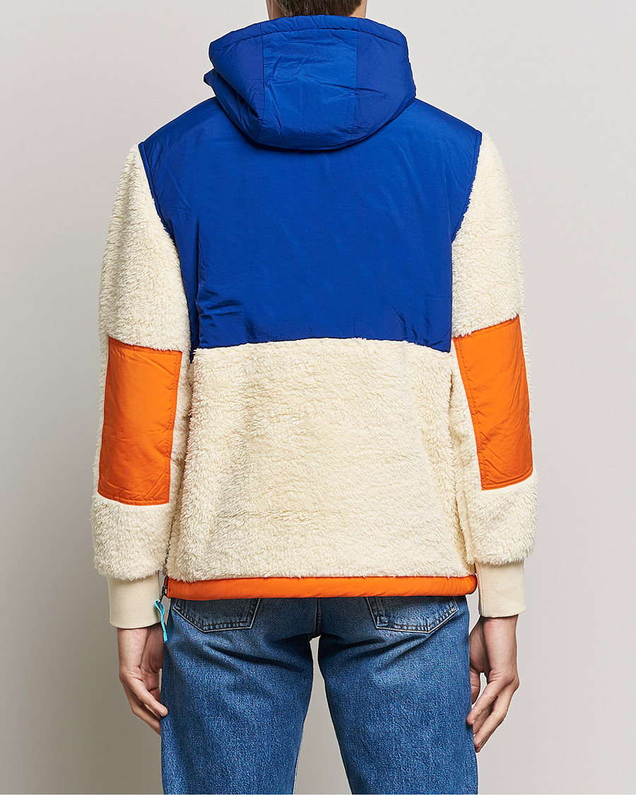 Herre | Trøjer | Polo Ralph Lauren | Curly Sherpa/Nylon Half Zip Hoodie Cream Multi