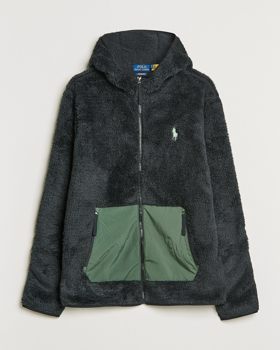 Herre | Trøjer | Polo Ralph Lauren | Curly Sherpa Full Zip Hoodie Black
